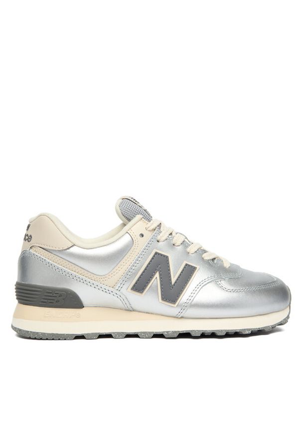New Balance Sneakersy WL574MLG Srebrny. Kolor: srebrny. Materiał: skóra. Model: New Balance 574