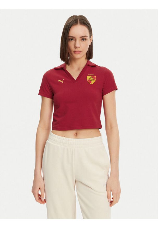 Puma Polo Harry Potter 630097 Czerwony Regular Fit. Typ kołnierza: polo. Kolor: czerwony. Materiał: bawełna