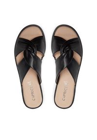 Caprice Klapki 9-27100-42 Czarny. Kolor: czarny. Materiał: skóra #6