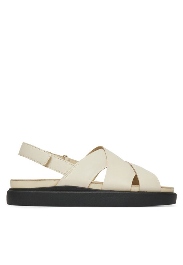 Clarks Sandały Aristella Sun 26181257 Beżowy. Kolor: beżowy. Materiał: skóra