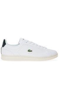 Buty Lacoste Carnaby Pro 123 9 SMA 745SMA0112-1R5 - białe. Okazja: na co dzień. Zapięcie: sznurówki. Kolor: biały. Materiał: guma, skóra. Szerokość cholewki: normalna. Wzór: aplikacja #1