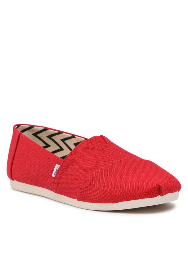 Półbuty Toms. Kolor: czerwony