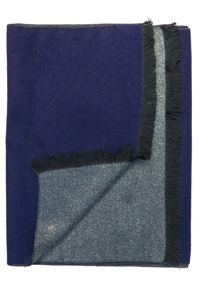 Modini - Granatowo-szary szalik męski R36. Kolor: wielokolorowy, niebieski, szary. Materiał: wiskoza