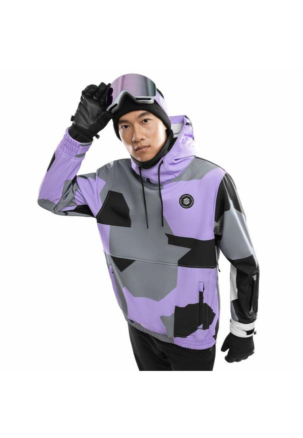 SIROKO - Kurtka snowboardowa męska W1 Tignes. Kolor: niebieski. Materiał: softshell, materiał. Sezon: zima. Sport: snowboard