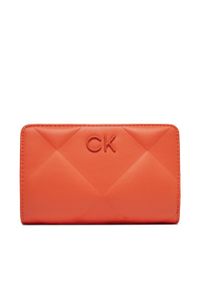 Calvin Klein Jeans Duży Portfel Damski Re-Lock Quilt Bifold Wallet K60K611374 Pomarańczowy. Kolor: pomarańczowy. Materiał: skóra #1