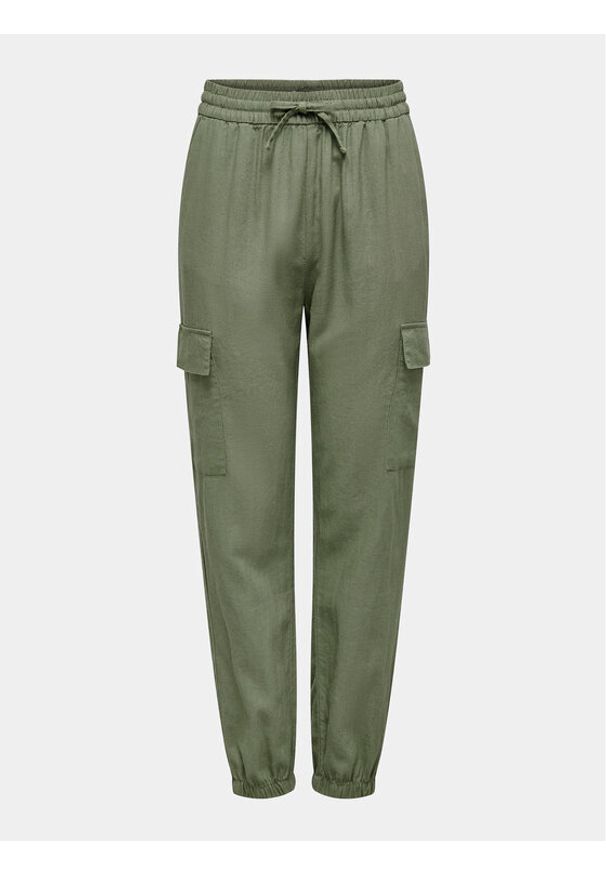 only - ONLY Spodnie dresowe Caro 15310987 Zielony Cargo Fit. Kolor: zielony. Materiał: wiskoza