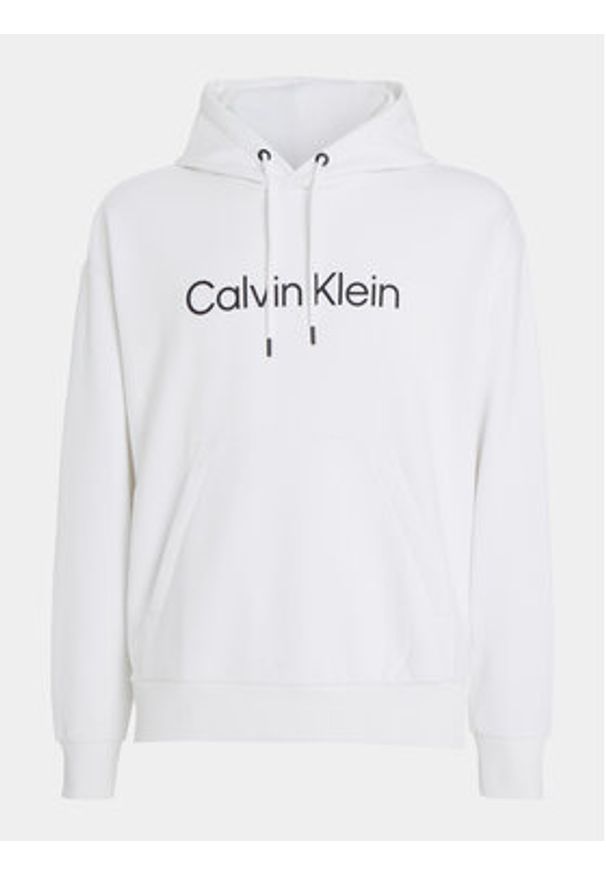 Calvin Klein Bluza Hero K10K111345 Biały Regular Fit. Kolor: biały. Materiał: bawełna