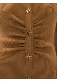 Pinko Sukienka dzianinowa Ermellino 101926 A15S Brązowy Slim Fit. Kolor: brązowy. Materiał: wełna #4