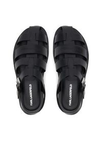 Karl Lagerfeld - KARL LAGERFELD Klapki Kastor III KL70223 Czarny. Kolor: czarny. Materiał: skóra #3
