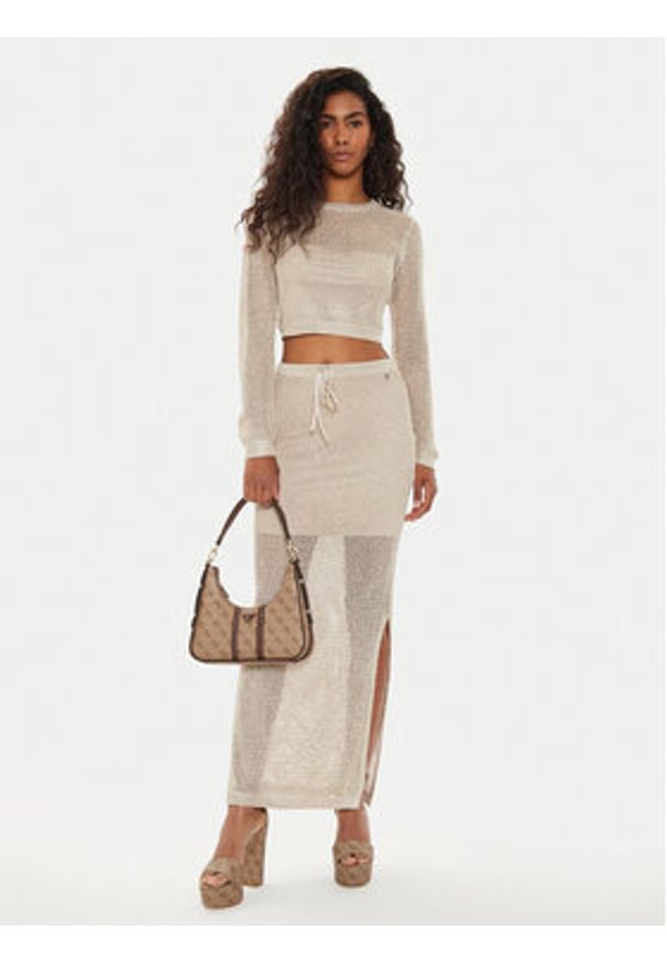 Guess Spódnica maxi Morgen W4YD1L Z37G0 Szary Regular Fit. Kolor: szary. Materiał: syntetyk