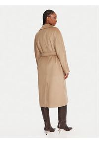 Weekend Max Mara Płaszcz wełniany Resina 2525016102 Beżowy Regular Fit. Kolor: beżowy. Materiał: wełna #4