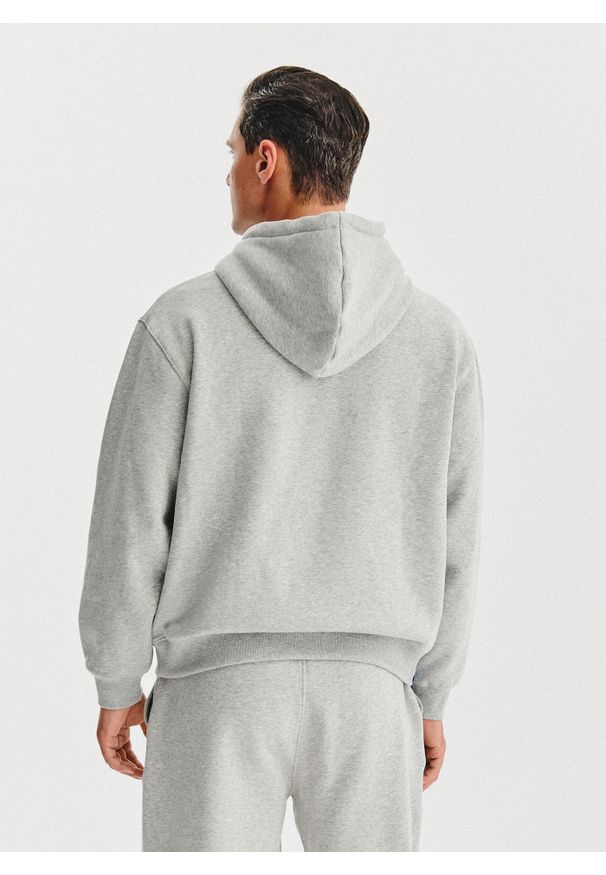 Pako Lorente - PAKO LORENTE - Szara bluza dresowa z kapturem. Typ kołnierza: kaptur. Kolor: szary. Materiał: dresówka. Wzór: gładki
