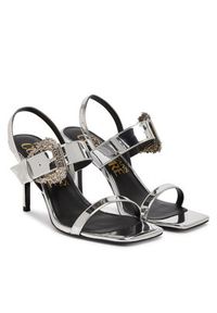 Versace Jeans Couture Sandały 80VA3S71 ZS406 900 Srebrny. Kolor: srebrny. Materiał: skóra #5