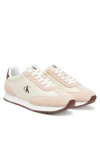 Calvin Klein Jeans Sneakersy Runner Laceup Mg Nylon Mix YW0YW01828 Écru. Materiał: materiał #2