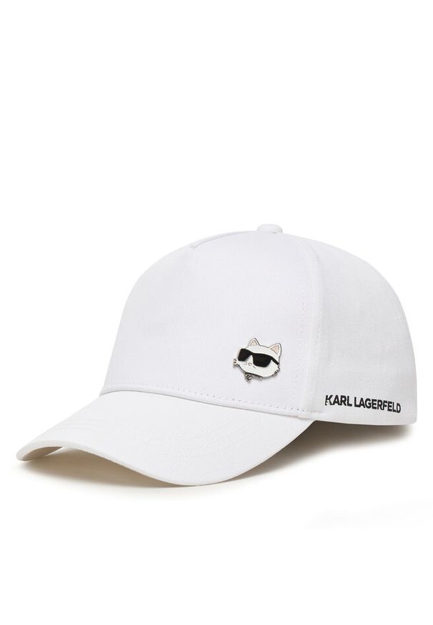 Czapka z daszkiem Karl Lagerfeld Kids. Kolor: biały