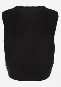 Renee - Czarny Wiązany Top Oversize z Bawełny Bez Rękawów z Poduszkami w Ramionach Othrassa. Okazja: na co dzień, na randkę. Kolor: czarny. Materiał: bawełna. Długość rękawa: bez rękawów. Długość: krótkie. Styl: casual #5