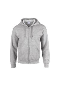 GILDAN - Bluza zapinana na zamek błyskawiczny Gildan Heavy Blend ®. Typ kołnierza: kaptur. Kolor: szary #1