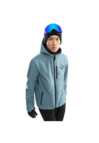 SIROKO - Męska kurtka snowboardowa Sporty zimowe Siroko W2 Beluga. Kolor: niebieski. Materiał: softshell, materiał. Sezon: zima. Sport: snowboard #1