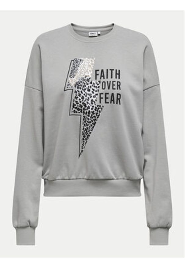 only - ONLY Bluza Runa 15313683 Szary Regular Fit. Kolor: szary. Materiał: bawełna