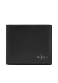 Calvin Klein Jeans Duży Portfel Męski Mono Logo Bifold LV04G1030G Czarny. Kolor: czarny. Materiał: skóra