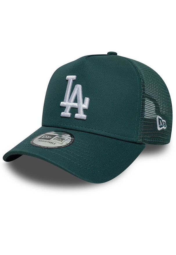 Czapka unisex New Era LA Dodgers MLB 9FORTY A-Frame Trucker 60771710 - zielona. Kolor: zielony. Materiał: poliester, bawełna