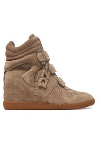 Nokwol Sneakersy Demmi Beżowy. Kolor: beżowy. Materiał: zamsz, skóra