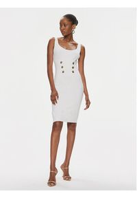 Pinko Sukienka dzianinowa Cactus 102879 A1LK Biały Slim Fit. Kolor: biały. Materiał: syntetyk #5