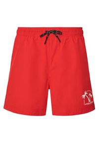 Jack & Jones - Jack&Jones Szorty kąpielowe Maui 12278729 Czerwony Regular Fit. Kolor: czerwony #4
