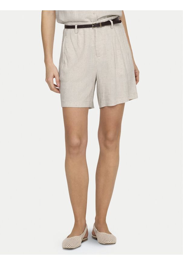 only - ONLY Szorty materiałowe Siesta 15367413 Beżowy Regular Fit. Kolor: beżowy. Materiał: wiskoza