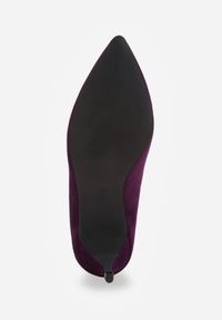 Renee - Fioletowe Czółenka na Szpilce w Klasycznym Stylu Savora. Okazja: na spotkanie biznesowe. Nosek buta: szpiczasty. Kolor: fioletowy. Obcas: na szpilce. Styl: klasyczny. Wysokość obcasa: średni #7