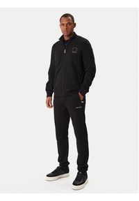 Karl Lagerfeld - KARL LAGERFELD Bluza 705004 561910 Czarny Regular Fit. Typ kołnierza: dekolt w karo. Kolor: czarny. Materiał: bawełna #4