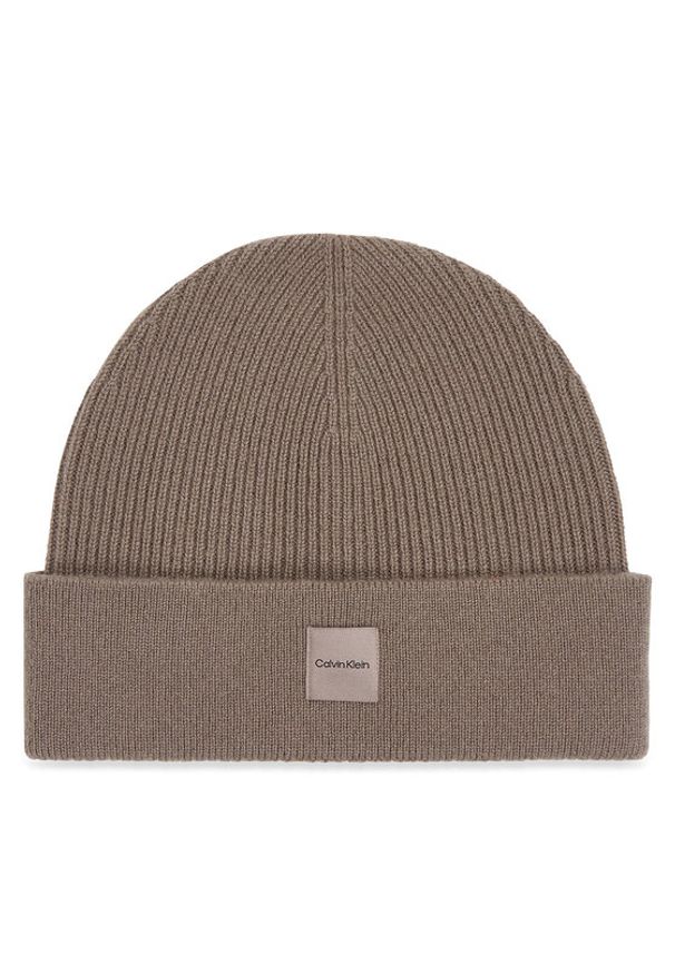 Calvin Klein Czapka Chunky K60K612584 Beżowy. Kolor: beżowy. Materiał: kaszmir, materiał