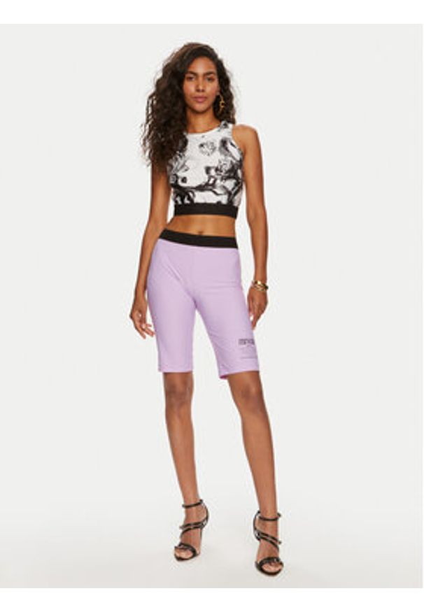 Versace Jeans Couture Top 76HAM227 Biały Skinny Fit. Kolor: biały. Materiał: syntetyk