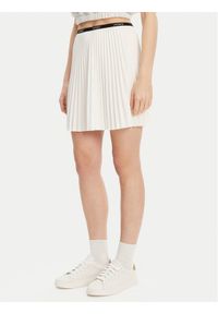 Lacoste Spódnica plisowana JF1403 Écru Regular Fit. Materiał: syntetyk