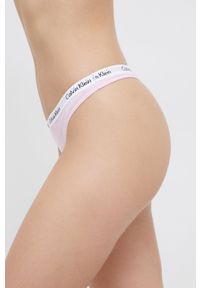 Calvin Klein Underwear Stringi kolor różowy. Kolor: różowy #2