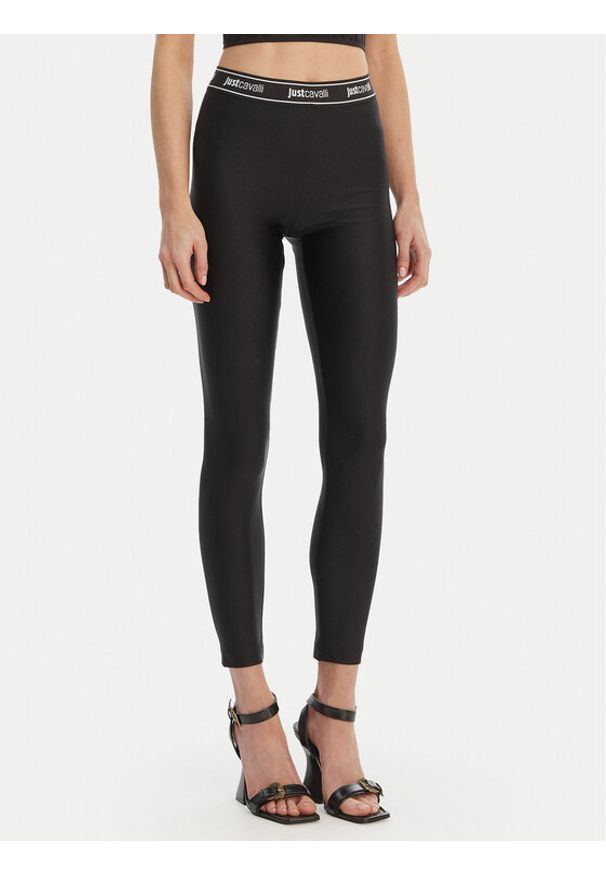 Just Cavalli Legginsy 80PAC100 J0108 Czarny Skinny Fit. Kolor: czarny. Materiał: syntetyk