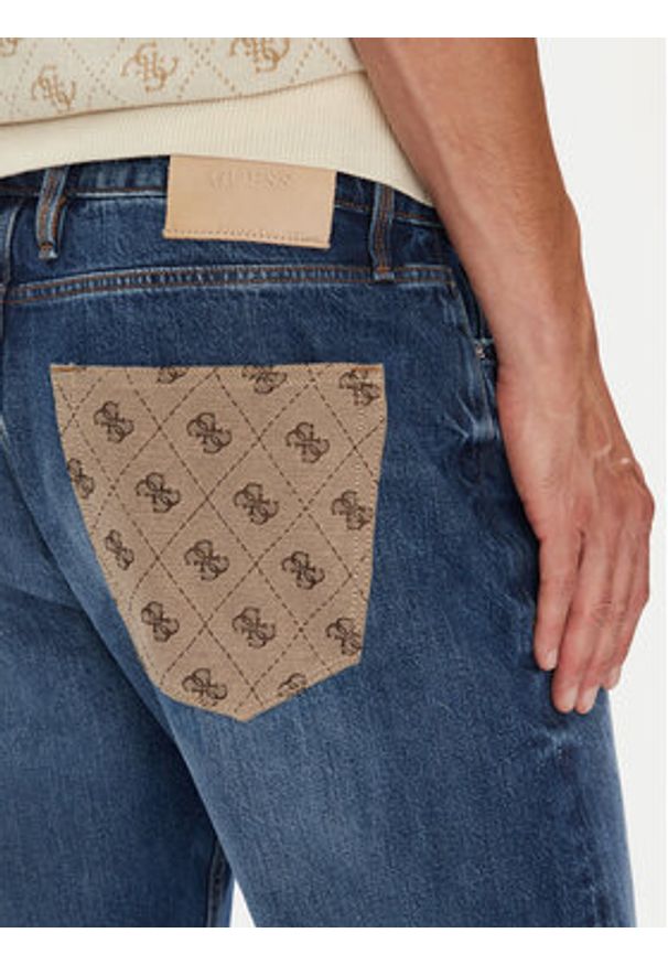 Guess Jeansy M5YAN2 D5KT3 Granatowy Regular Fit. Kolor: niebieski