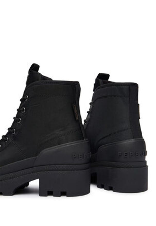 Pepe Jeans Trapery Hale City W PLS500007 Czarny. Kolor: czarny. Materiał: materiał