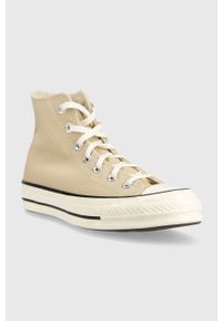 Converse trampki Chuck 70 damskie kolor beżowy A03446C. Nosek buta: okrągły. Kolor: beżowy. Materiał: guma #2