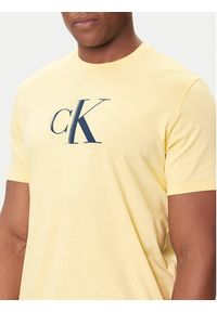 Calvin Klein Jeans T-Shirt Center Monogram LV04RC857G Żółty Regular Fit. Kolor: żółty. Materiał: bawełna #4