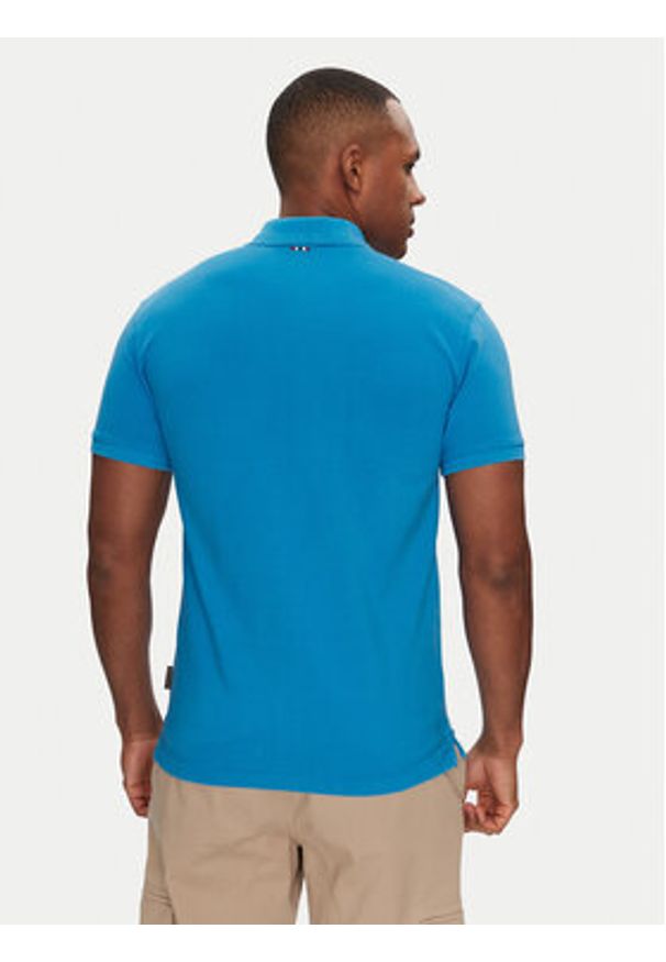 Napapijri Polo Elbas NP0A4GDL Niebieski Regular Fit. Typ kołnierza: polo. Kolor: niebieski. Materiał: bawełna