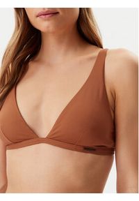 Calvin Klein Swimwear Góra od bikini KW0KW02844 Brązowy. Kolor: brązowy. Materiał: syntetyk