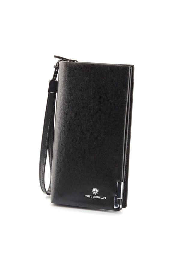 Portfel damski Peterson czarny PTN HYYT-SW002 BLACK. Kolor: czarny. Materiał: skóra ekologiczna