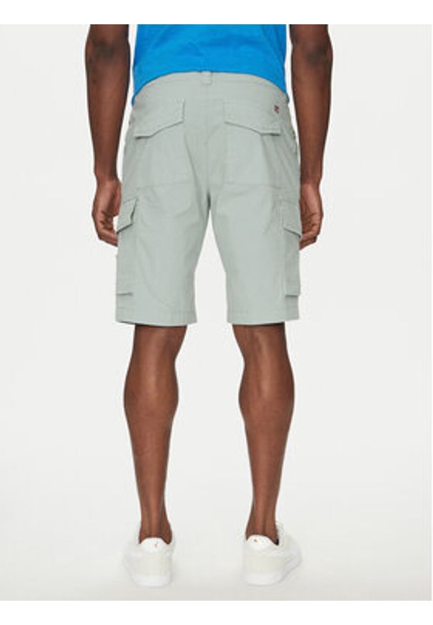 Napapijri Szorty materiałowe N-Horton NP0A4HOS Zielony Regular Fit. Kolor: zielony. Materiał: bawełna