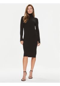 Calvin Klein Sukienka dzianinowa K20K205992 Czarny Regular Fit. Kolor: czarny. Materiał: wełna, dzianina