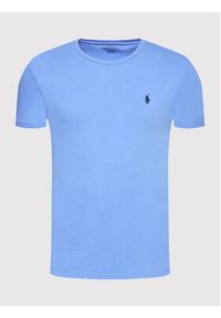 Polo Ralph Lauren T-Shirt 710671438230 Błękitny Custom Slim Fit. Typ kołnierza: polo. Kolor: niebieski. Materiał: bawełna #4
