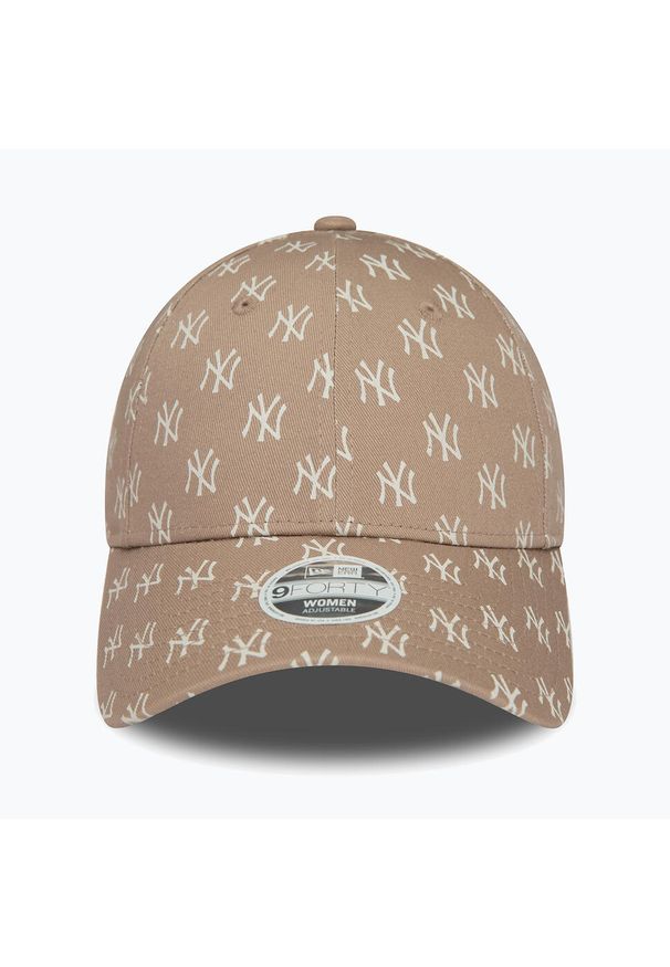 Czapka z daszkiem damska New Era Monogram 9Forty New York Yankees. Kolor: brązowy