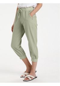 Kaffe Spodnie materiałowe Naya 10502803 Zielony Regular Fit. Kolor: zielony. Materiał: bawełna