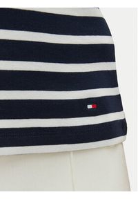 TOMMY HILFIGER - Tommy Hilfiger Top WW0WW49251 Granatowy Slim Fit. Kolor: niebieski. Materiał: bawełna #5