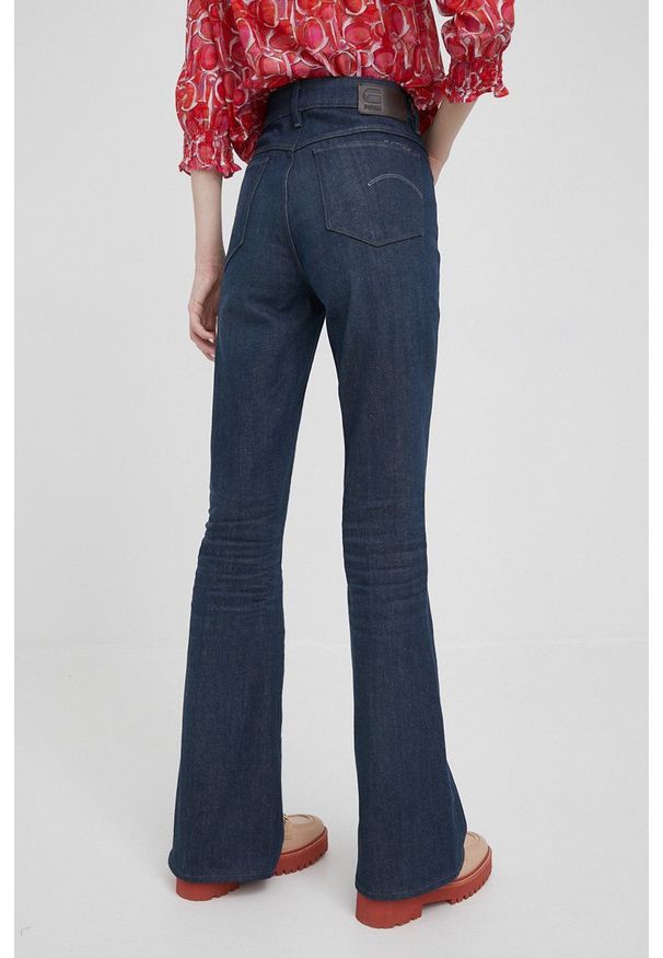G-Star RAW - G-Star Raw jeansy damskie high waist. Stan: podwyższony. Kolor: niebieski